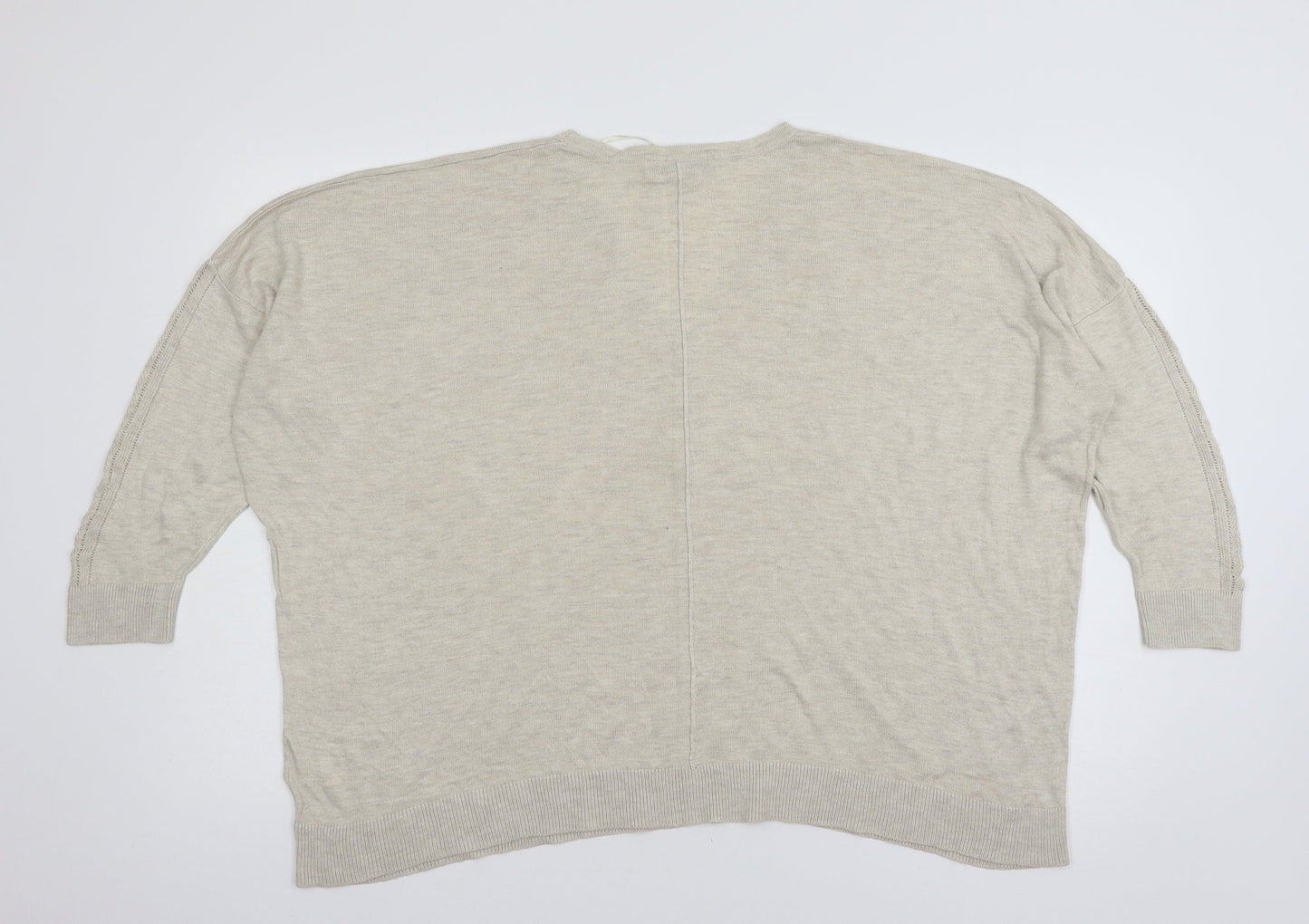 Womens UK Size L NEXT Beige Pullover Jumper