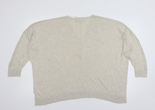 Womens UK Size L NEXT Beige Pullover Jumper