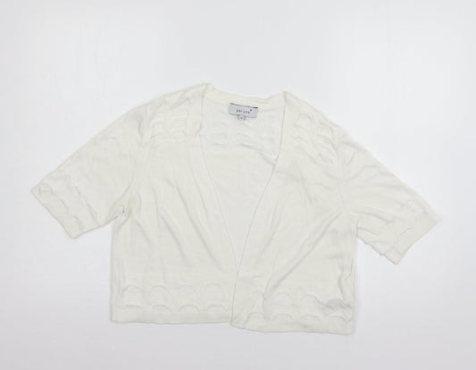 Womens UK Size 14 Per Una White Shrug Jumper