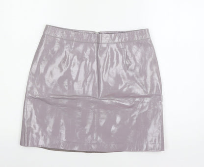 Miss sel Womens Grey   A-Line Skirt Size 12