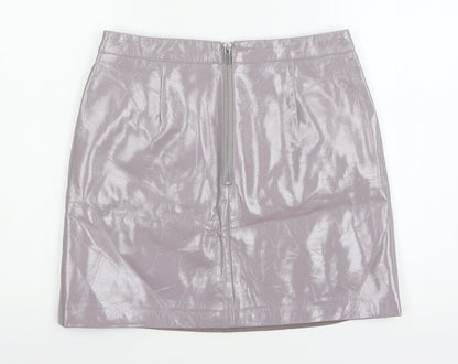 Miss sel Womens Grey   A-Line Skirt Size 12