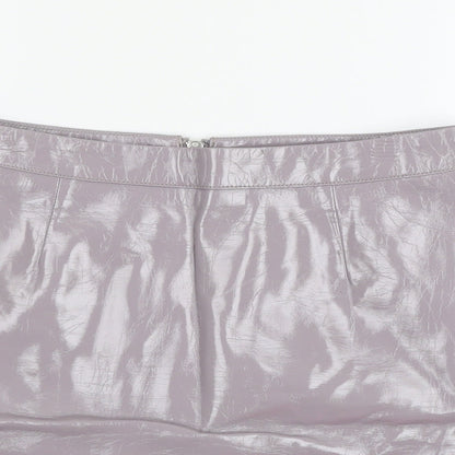 Miss sel Womens Grey   A-Line Skirt Size 12