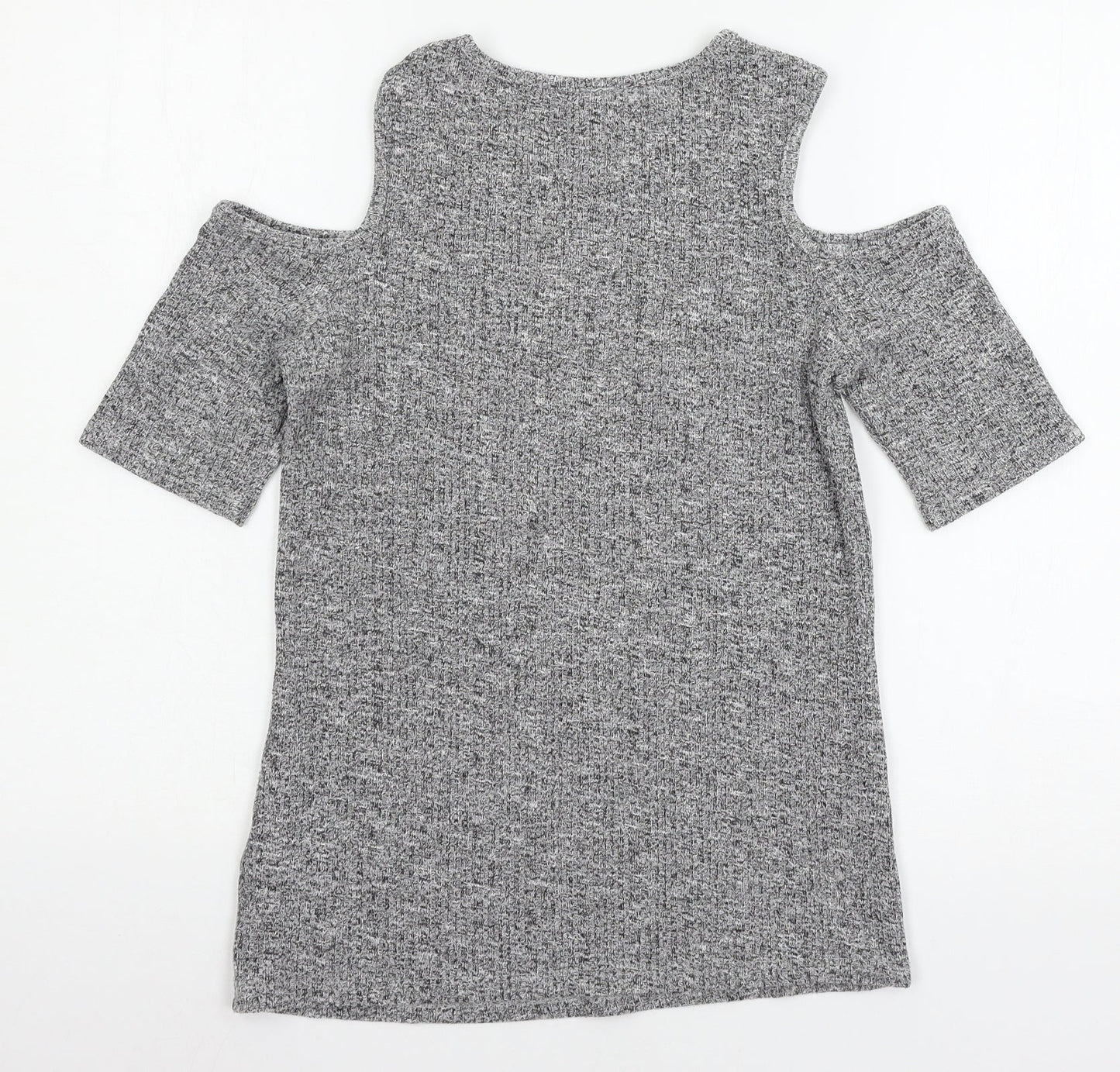 Womens UK Size 10 MArks Grey Basic T-Shirt