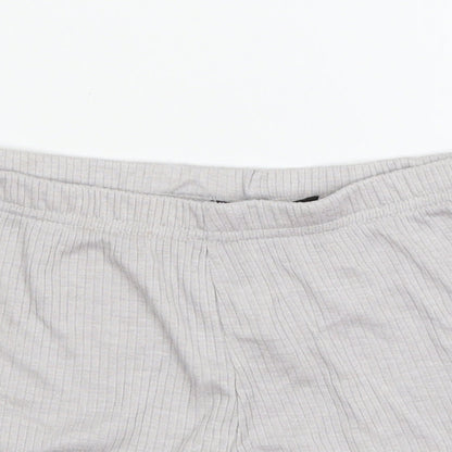 Missguid Womens Grey Solid Jersey Cami Pyjama Pants Size 8