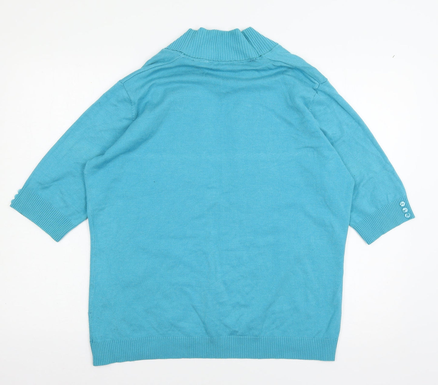 EWM Womens Blue  Knit Cardigan Jumper Size 18