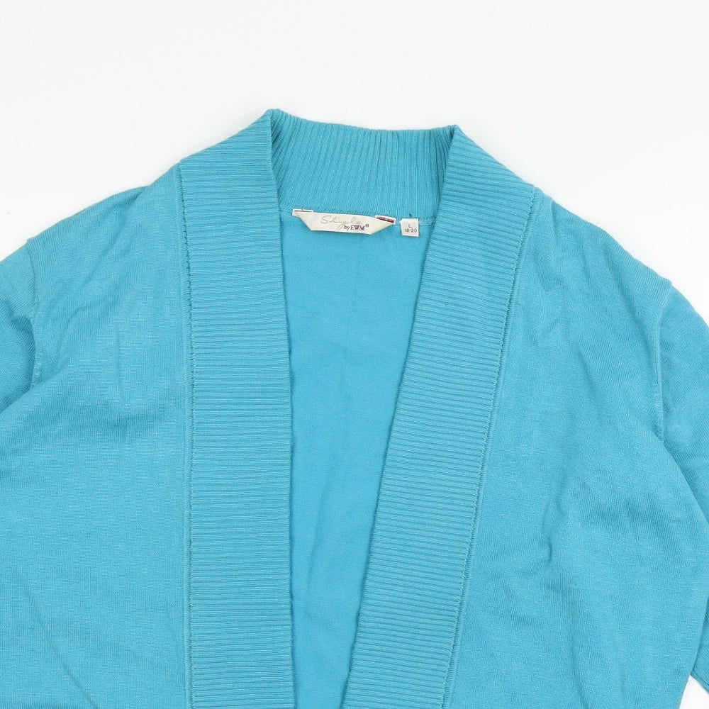 EWM Womens Blue  Knit Cardigan Jumper Size 18