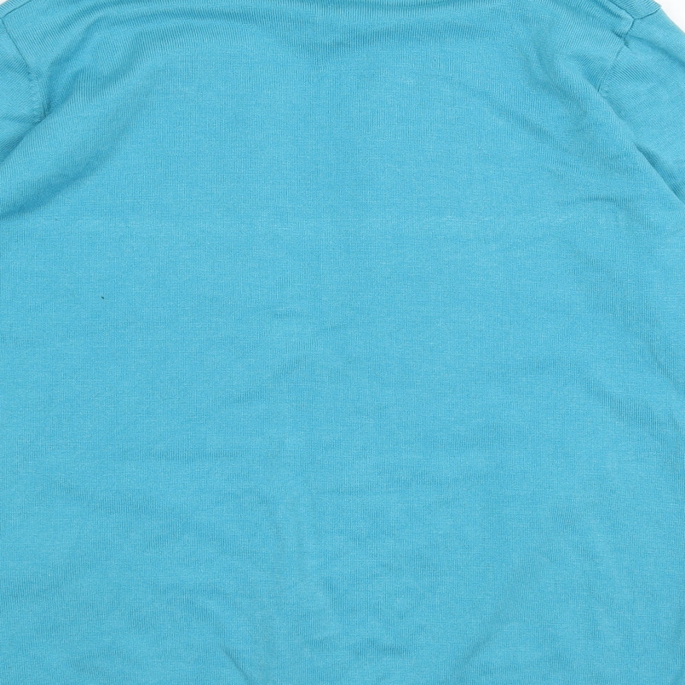 EWM Womens Blue  Knit Cardigan Jumper Size 18