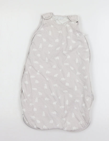 The lit Baby Grey Geometric Jersey Babydoll One Piece Size 3-6 Months  - Polar Bear sleep suit