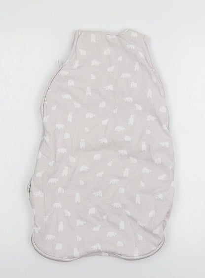 The lit Baby Grey Geometric Jersey Babydoll One Piece Size 3-6 Months  - Polar Bear sleep suit