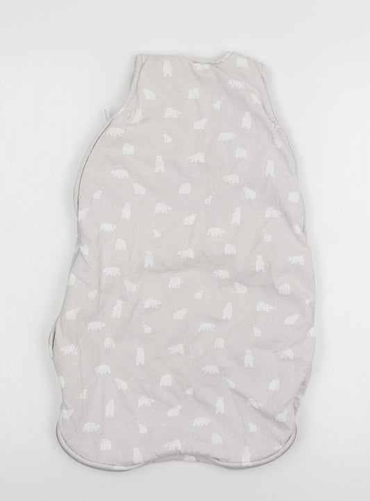 The lit Baby Grey Geometric Jersey Babydoll One Piece Size 3-6 Months - Polar Bear sleep suit