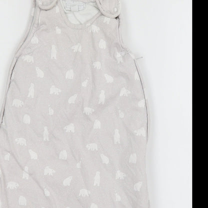 The lit Baby Grey Geometric Jersey Babydoll One Piece Size 3-6 Months  - Polar Bear sleep suit