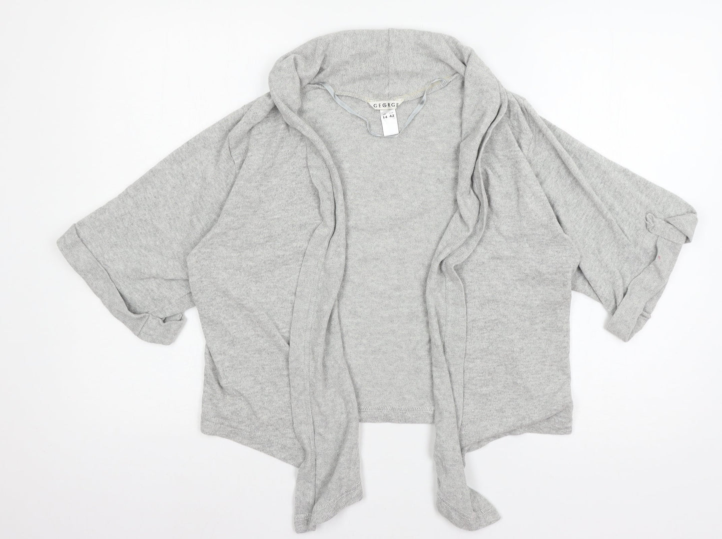 George Womens Grey  Knit Cardigan Jumper Size 14