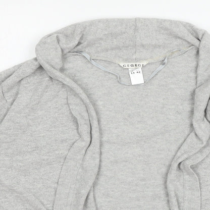 George Womens Grey  Knit Cardigan Jumper Size 14