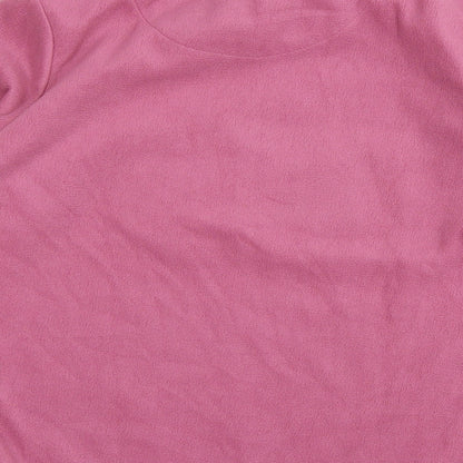 Love to Lou Womens Pink Geometric Fleece Top Pyjama Pants Size 10  - Sleep Queen