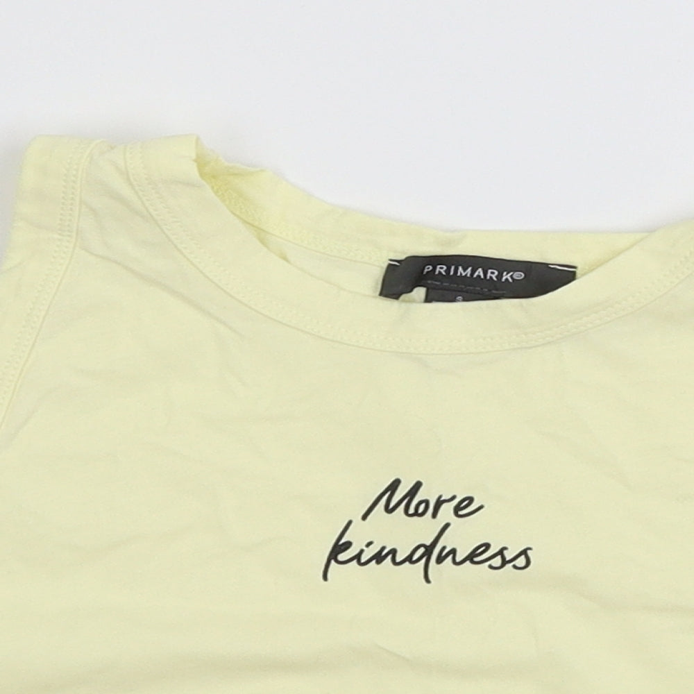 Primark Womens Yellow  Jersey Basic Tank Size 10  - More Kind