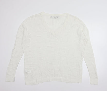 rench Womens White  Knit Pullover Jumper Size M