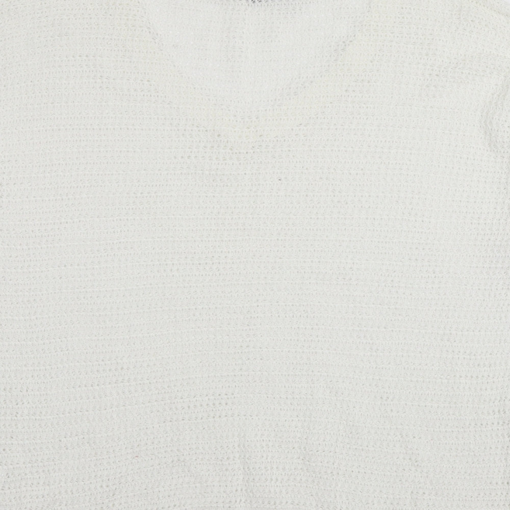 rench Womens White  Knit Pullover Jumper Size M