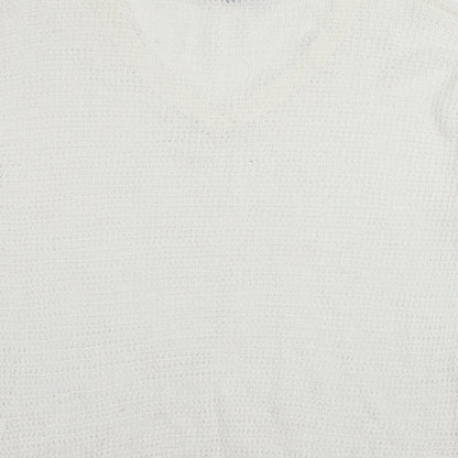 rench Womens White  Knit Pullover Jumper Size M