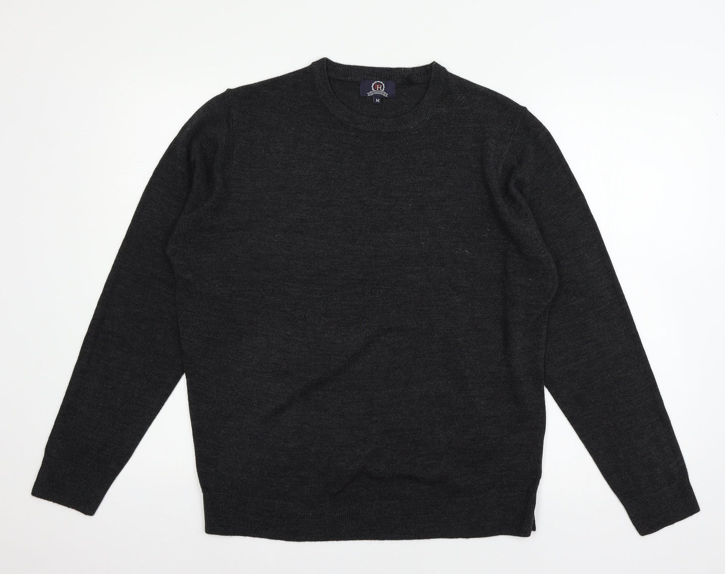 Hudson Har Mens Grey  Knit Pullover Jumper Size M