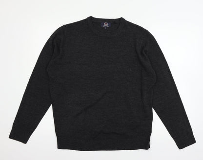 Hudson Har Mens Grey  Knit Pullover Jumper Size M