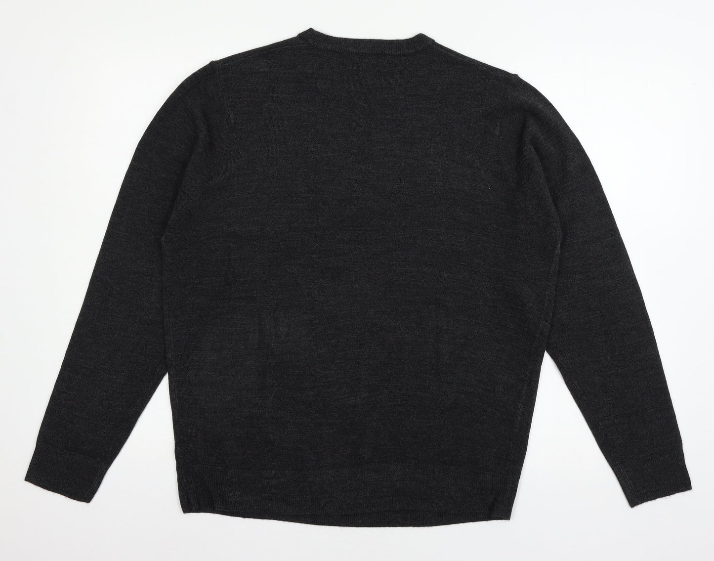 Hudson Har Mens Grey  Knit Pullover Jumper Size M