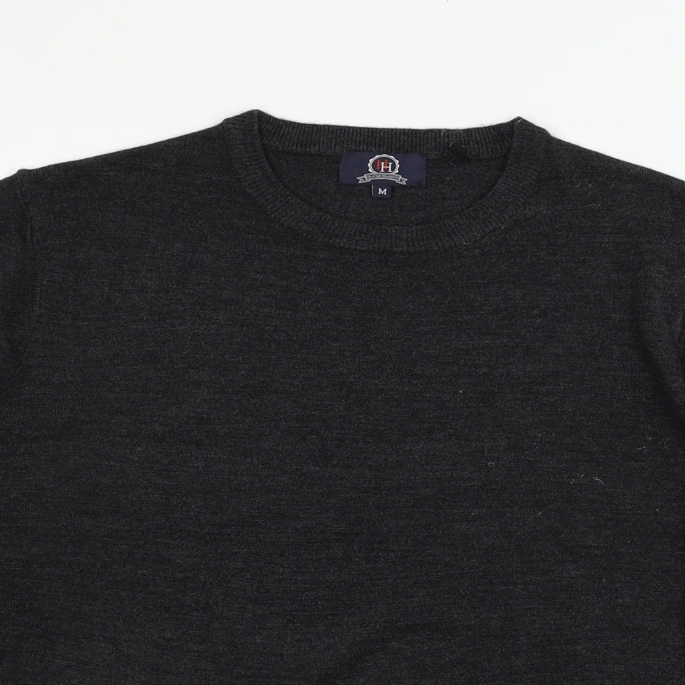 Hudson Har Mens Grey  Knit Pullover Jumper Size M