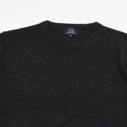 Hudson Har Mens Grey  Knit Pullover Jumper Size M