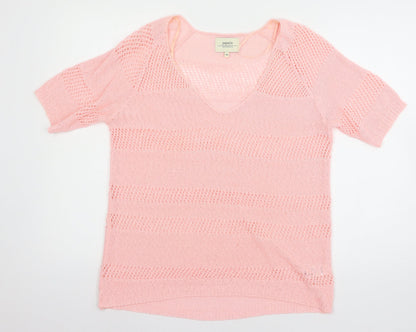 Womens UK Size 14 Papaya Pink Pullover Jumper