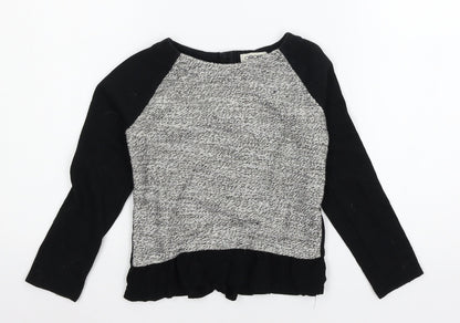 Cherokee Girls Black  Jersey Pullover Sweatshirt Size 6 Years