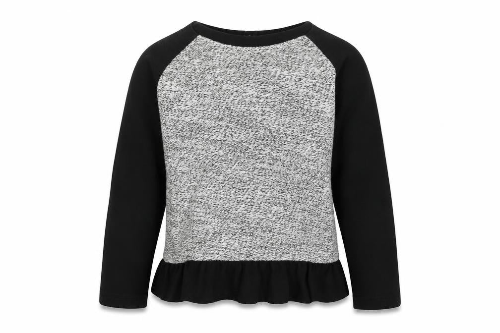 Cherokee Girls Black  Jersey Pullover Sweatshirt Size 6 Years