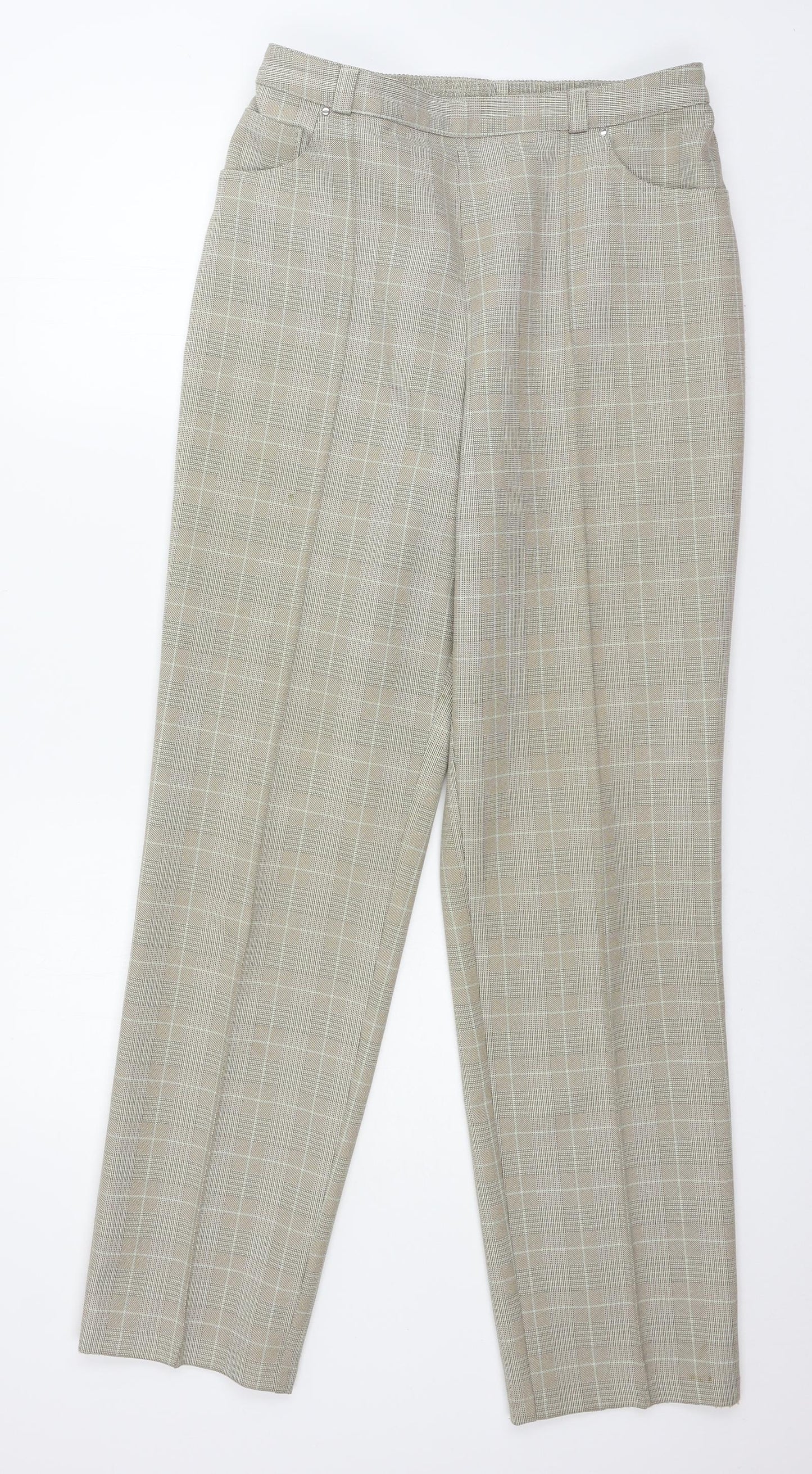 Womens UK Size 12 MArks Regular Fit  Beige Trousers