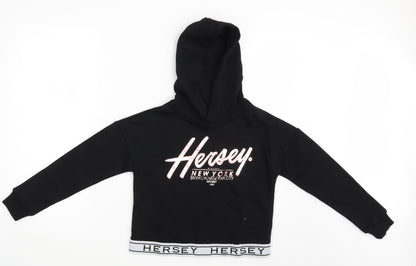 Beck & Hersey Girls Black   Pullover Hoodie Size 10-11 Years