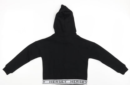 Beck & Hersey Girls Black   Pullover Hoodie Size 10-11 Years