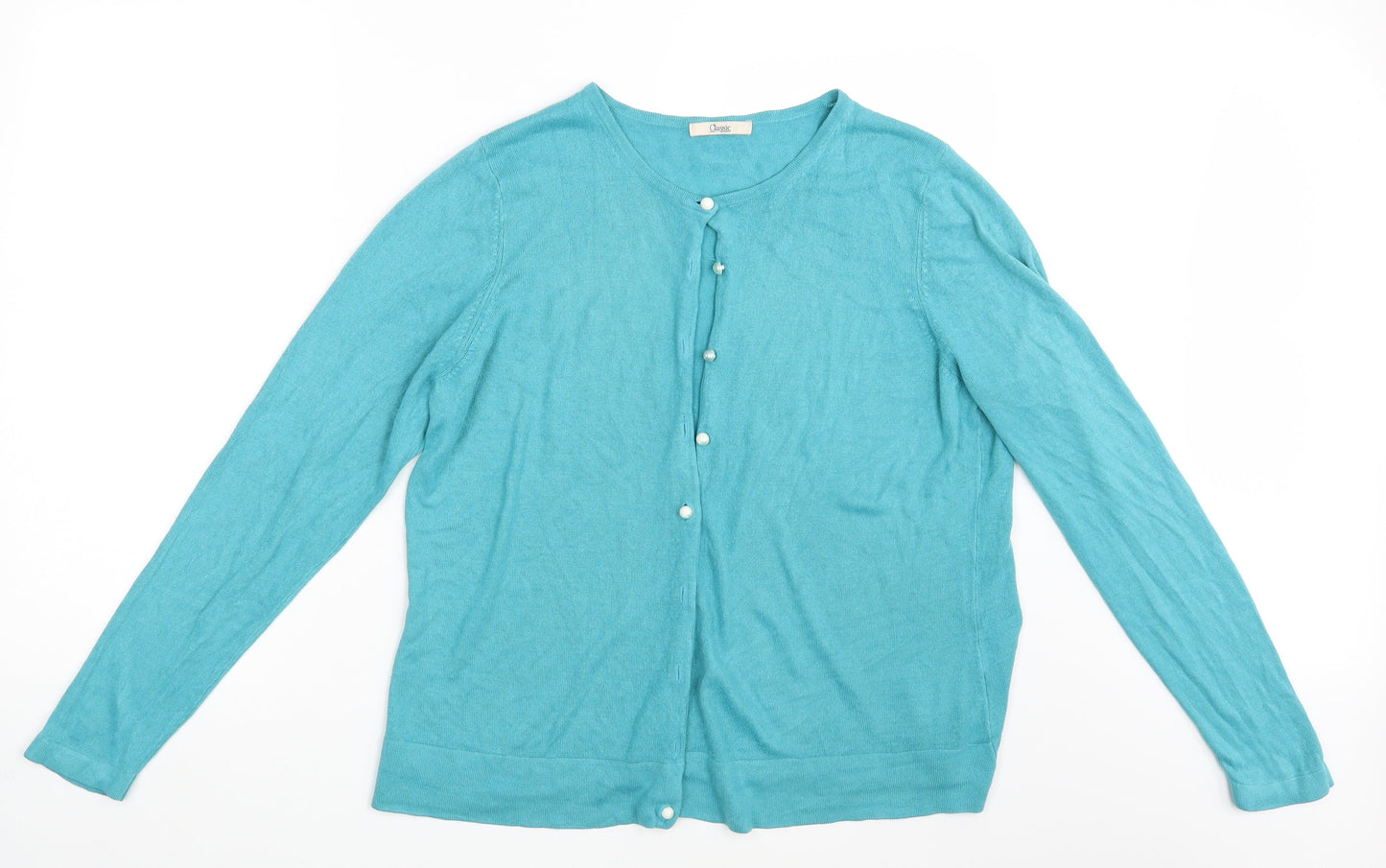 Classic Womens Blue   Cardigan Jumper One Size