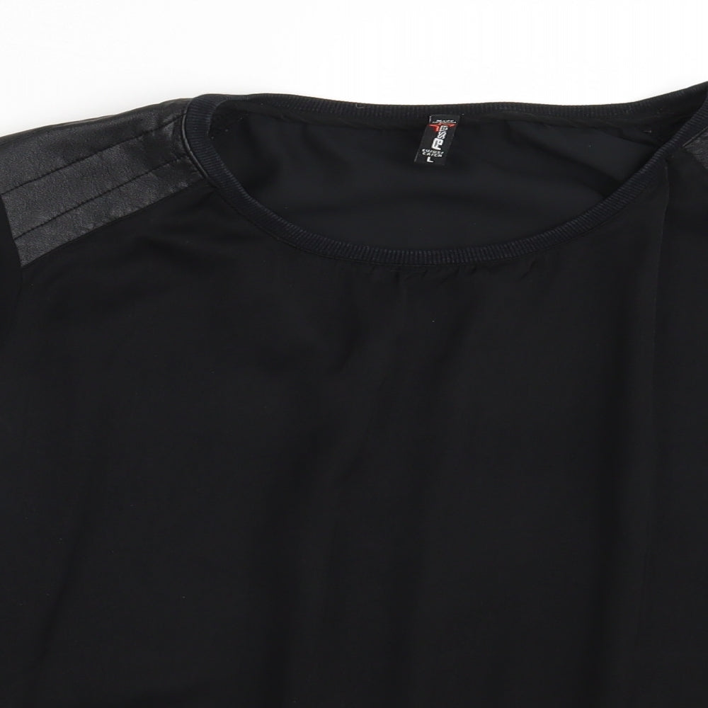 Womens UK Size L FB Sister Black Basic Blouse