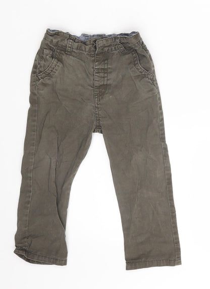 Matalan Boys Brown   Cropped Trousers Size 12-18 Months  - Waist 16in; Inside  leg 12