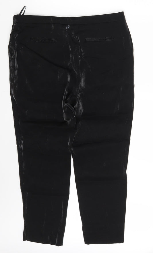 Womens UK Size 12 Linea Regular Fit Chino Black Trousers