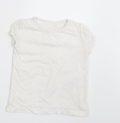 George Girls White   Basic T-Shirt Size 4-5 Years