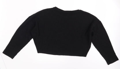 H&M Girls Black   Pullover Jumper Size 11-12 Years