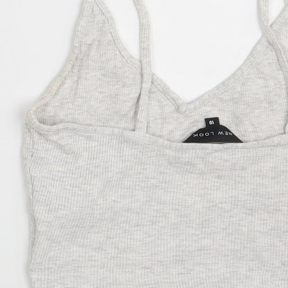 New Look Womens Grey   Camisole Tank Size 10