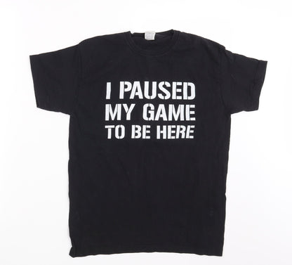 Gildan Boys Black   Basic T-Shirt Size 11-12 Years
