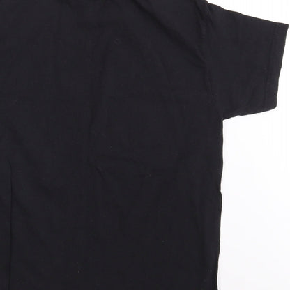 Gildan Boys Black   Basic T-Shirt Size 11-12 Years