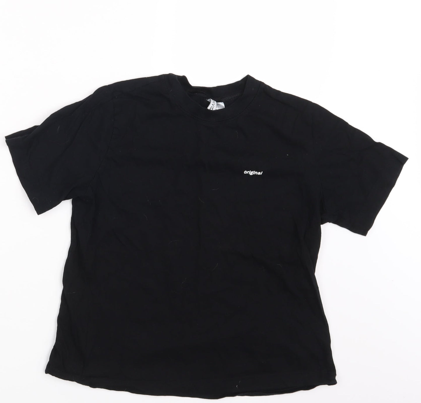 Womens UK Size S H&M Black Basic T-Shirt