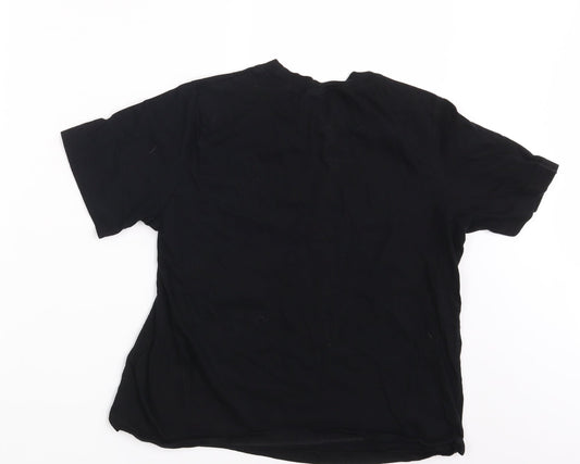 Womens UK Size S H&M Black Basic T-Shirt