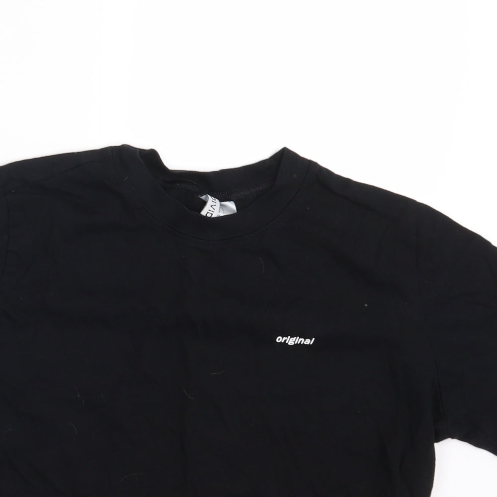 Womens UK Size S H&M Black Basic T-Shirt