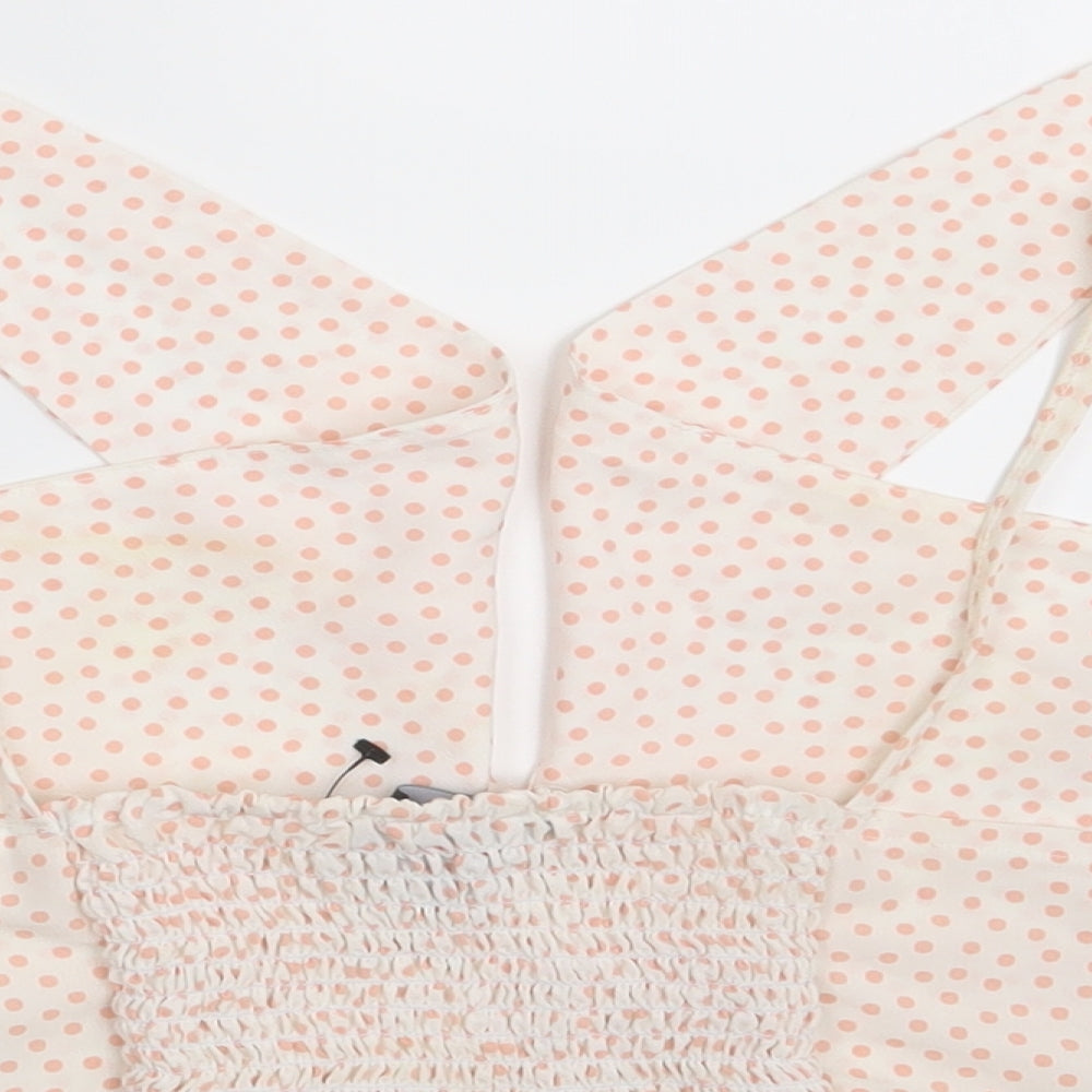 Primark Womens White Polka Dot  Camisole Tank Size 8