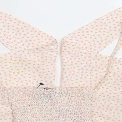 Primark Womens White Polka Dot  Camisole Tank Size 8