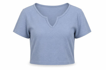 Womens UK Size One Size Preworn Blue Basic T-Shirt