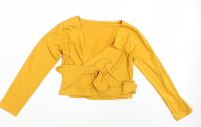 Womens UK Size One Size Preworn Yellow Basic Blouse