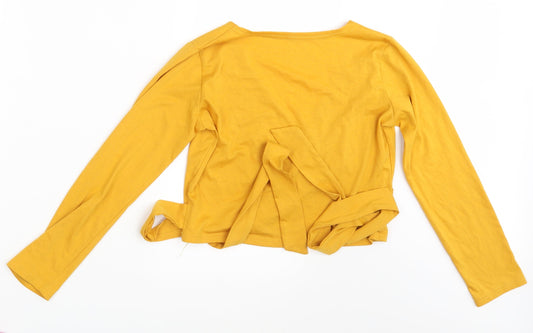 Womens UK Size One Size Preworn Yellow Basic Blouse